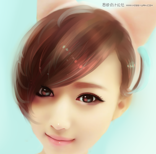 Photoshop结合SAI制作唯美的人像手绘效果