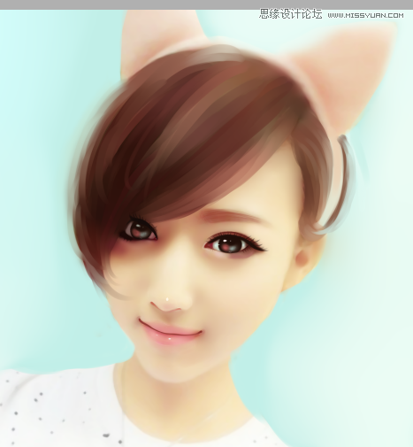 Photoshop结合SAI制作唯美的人像手绘效果