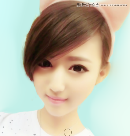 Photoshop结合SAI制作唯美的人像手绘效果