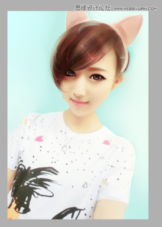 Photoshop结合SAI制作唯美的人像手绘效果