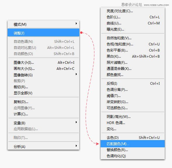 Photoshop实用匹配颜色快速给照片换色