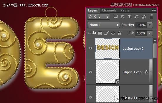 Photoshop制作大气的圣诞节艺术字教程