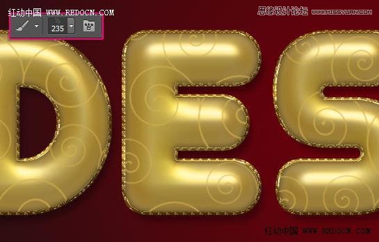 Photoshop制作大气的圣诞节艺术字教程