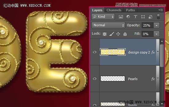 Photoshop制作大气的圣诞节艺术字教程