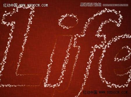 Photoshop使用画笔描边制作漂亮的高光字