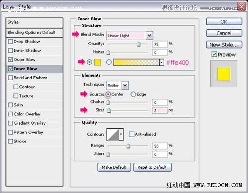 Photoshop使用画笔描边制作漂亮的高光字