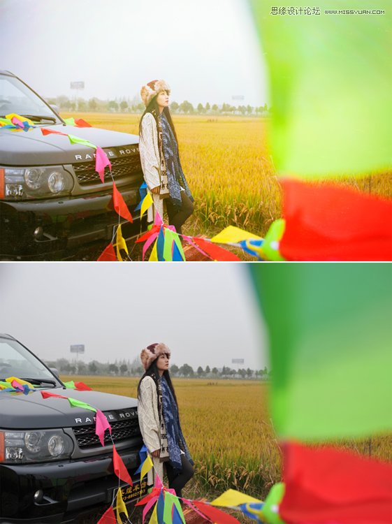 Photoshop简单三步调出暖色效果人像