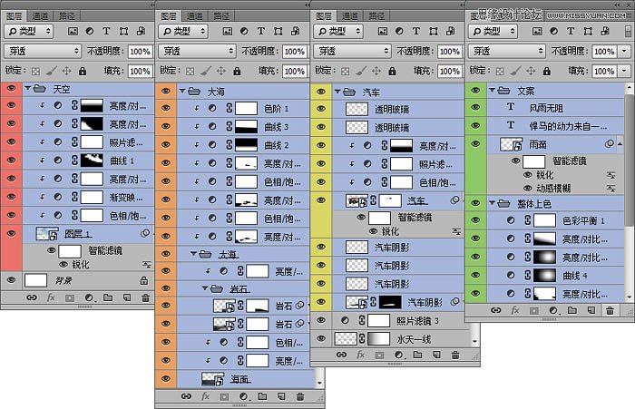 Photoshop合成超酷的汽车行驶海报