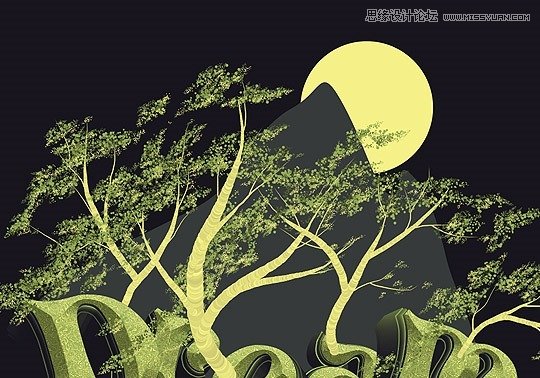 Photoshop结合AI制作梦境般的艺术字教程