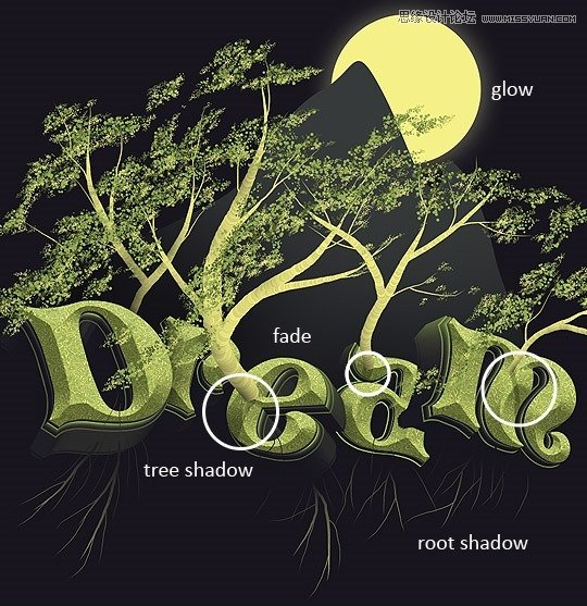 Photoshop结合AI制作梦境般的艺术字教程