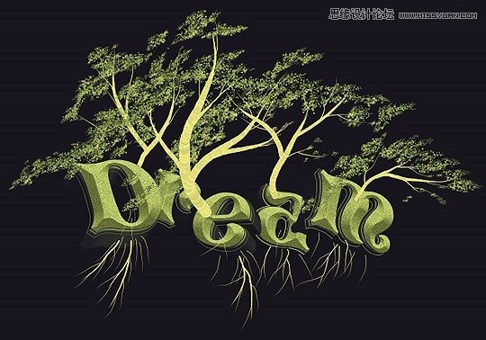 Photoshop结合AI制作梦境般的艺术字教程