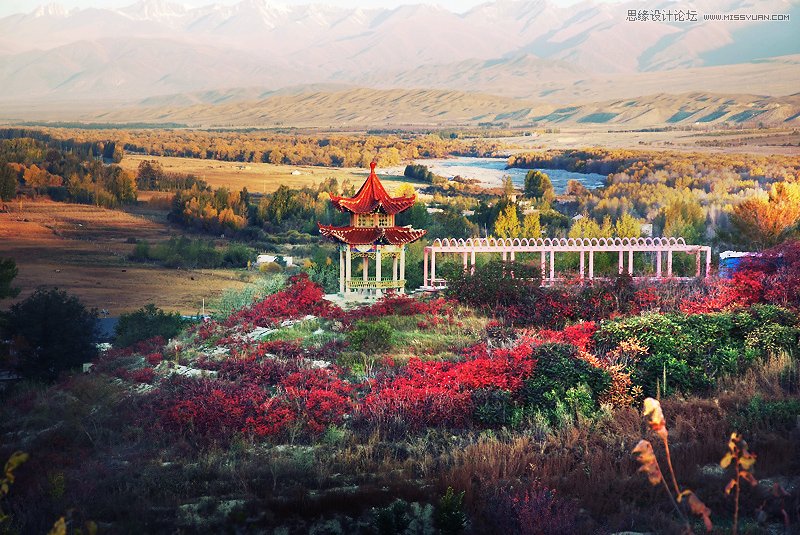 Photoshop给野外风景照片添加艳丽的色彩