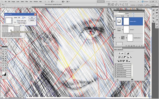 Photoshop把美女人像照片转化成手绘素描效果