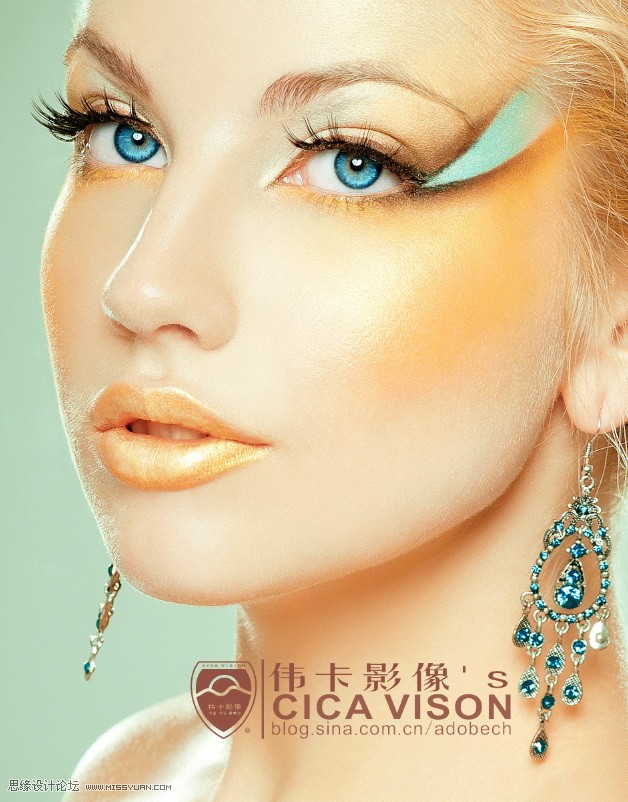 Photoshop给美女头像后期彩妆精修教程