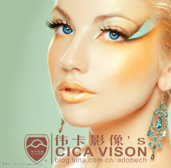 Photoshop给美女头像后期彩妆精修教程