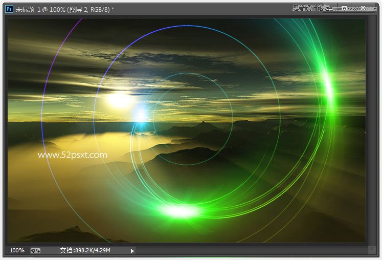 Photoshop制作梦幻效果的圆形光影效果