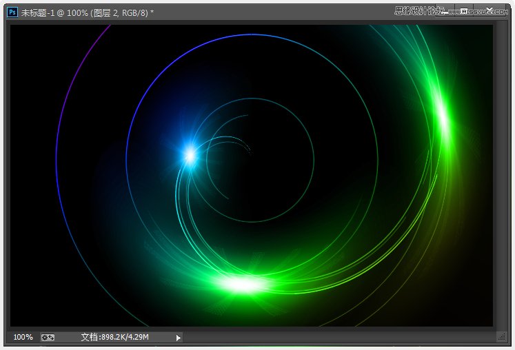 Photoshop制作梦幻效果的圆形光影效果