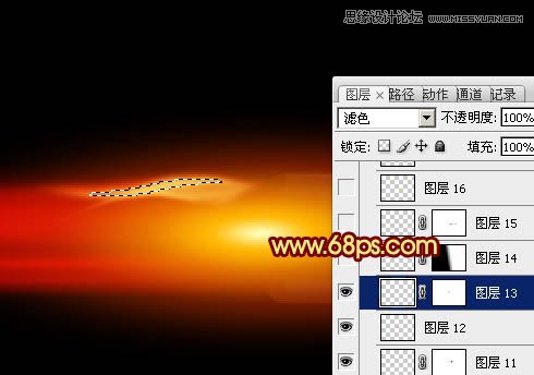 Photoshop制作急速行驶的烈焰弹头教程