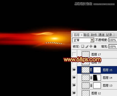 Photoshop制作急速行驶的烈焰弹头教程