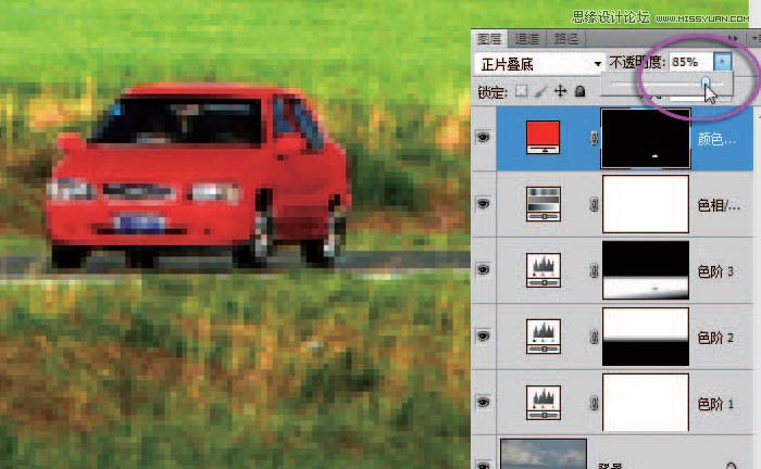 Photoshop完美修复偏暗色的草原风景照片