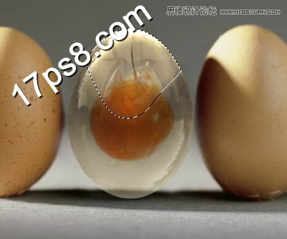 Photoshop合成玻璃效果的熟鸡蛋