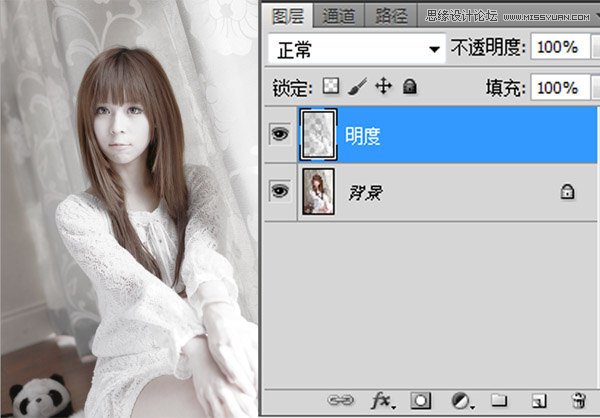 Photoshop在Lab模式下调出柔美的室内女孩