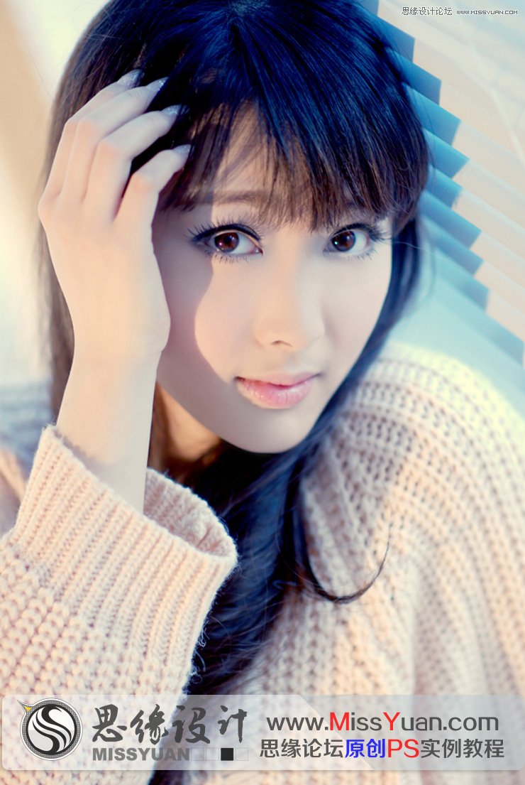 Photoshop给甜美女孩照片转手绘处理