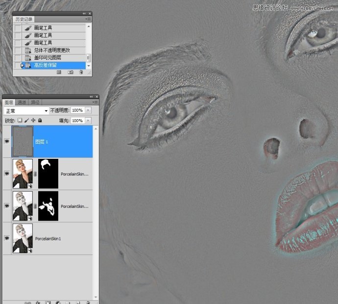 Photoshop调出国外美女人像瓷娃娃效果