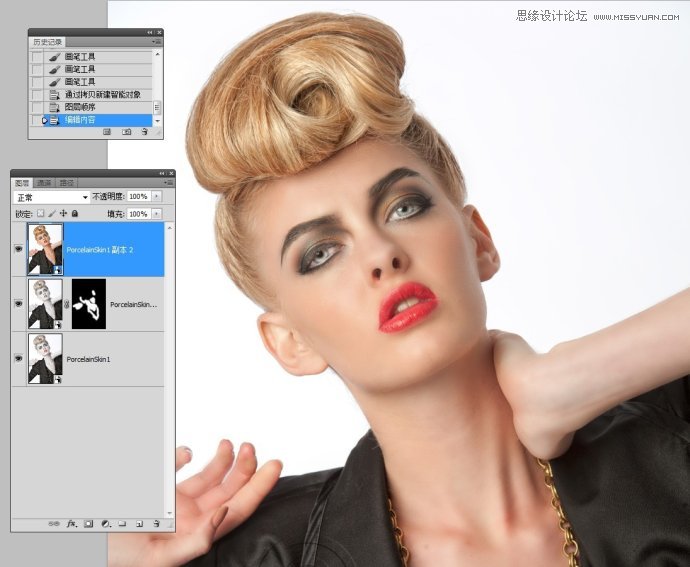 Photoshop调出国外美女人像瓷娃娃效果