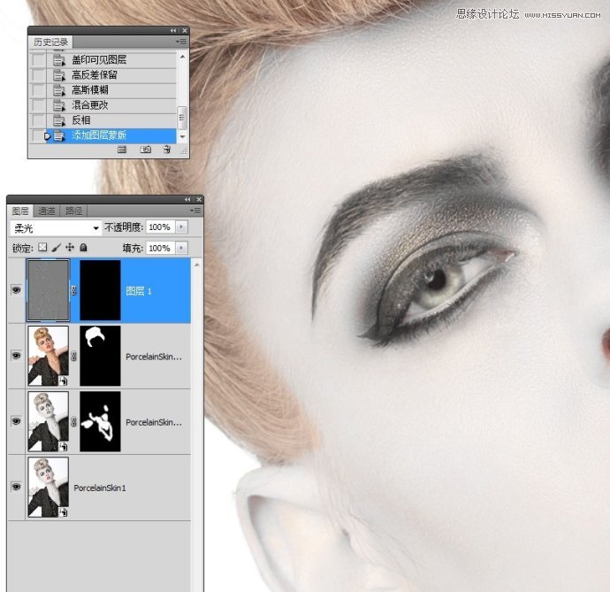 Photoshop调出国外美女人像瓷娃娃效果