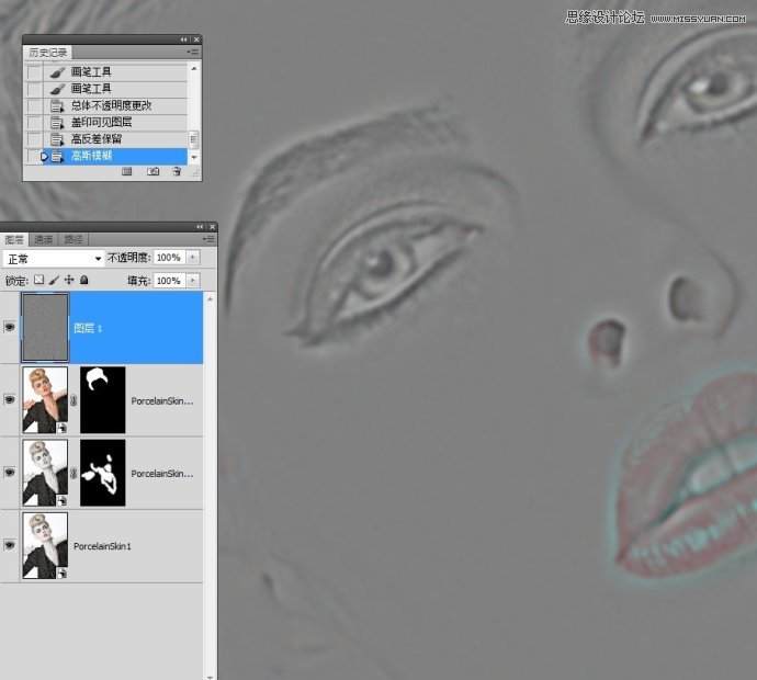 Photoshop调出国外美女人像瓷娃娃效果