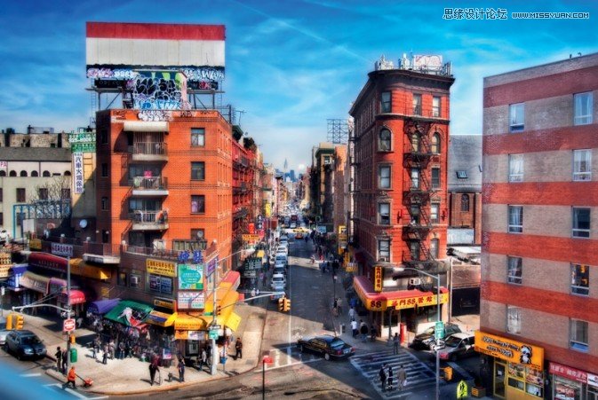 Photoshop两种方法打造怀旧街景