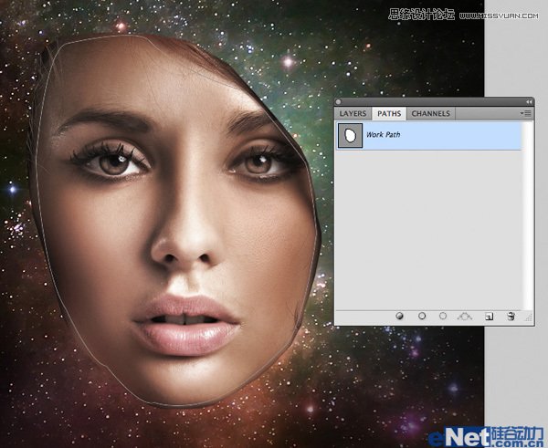 Photoshop制作创意撕裂的面部效果
