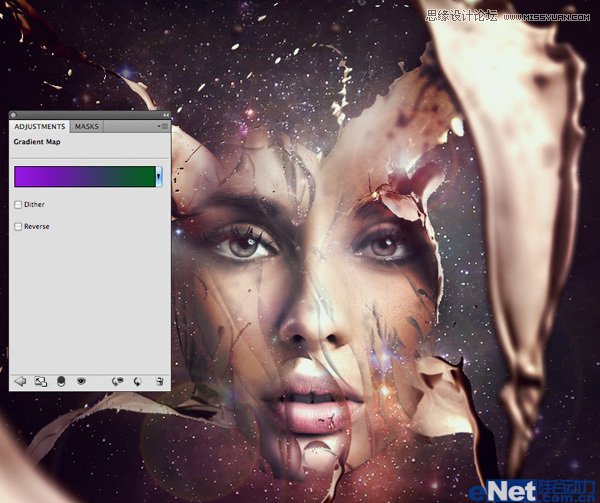 Photoshop制作创意撕裂的面部效果