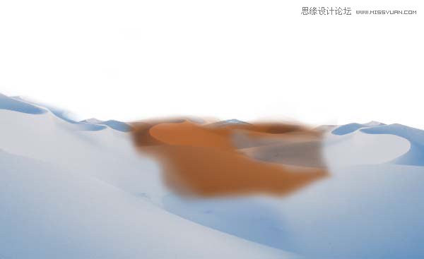 Photoshop合成冬季漂亮的的雪景城堡