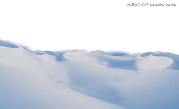 Photoshop合成冬季漂亮的的雪景城堡