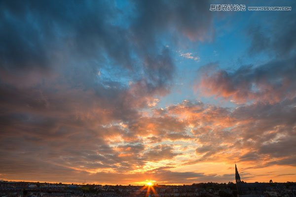 Photoshop合成冬季漂亮的的雪景城堡