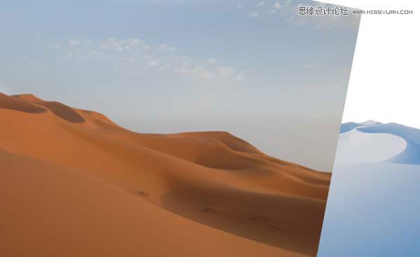 Photoshop合成冬季漂亮的的雪景城堡