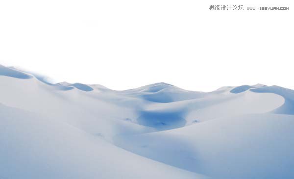 Photoshop合成冬季漂亮的的雪景城堡
