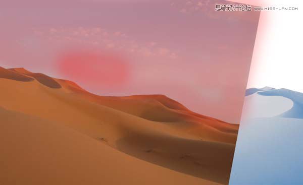 Photoshop合成冬季漂亮的的雪景城堡