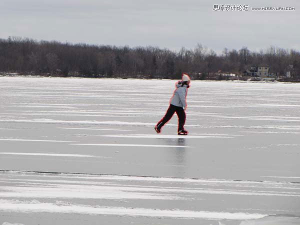 Photoshop合成冬季漂亮的的雪景城堡