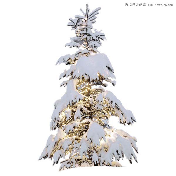 Photoshop合成冬季漂亮的的雪景城堡