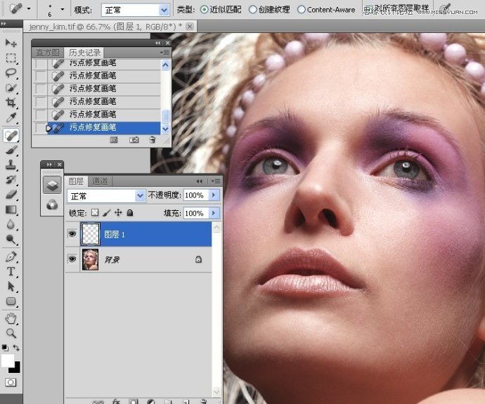 Photoshop给美女人像精细商业磨皮