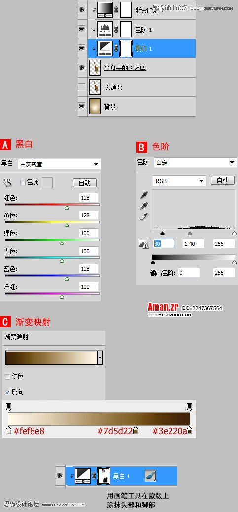 Photoshop创意设计给自己熨衣服的长颈鹿