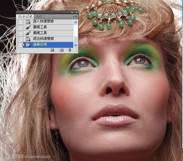 Photoshop给国外人像添加惊艳的妆容效果