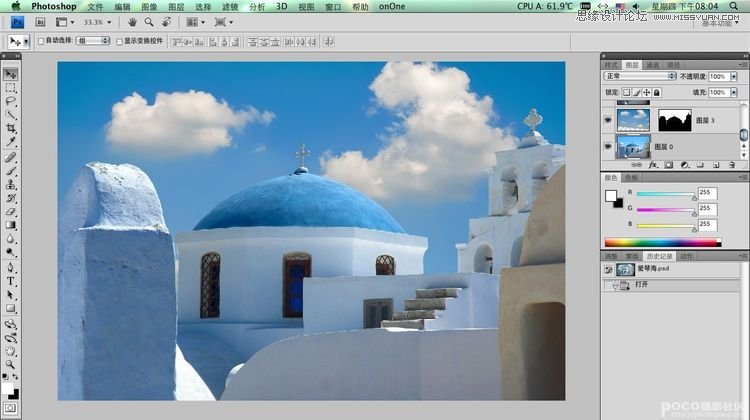 Photoshop合成希腊女神写真场景