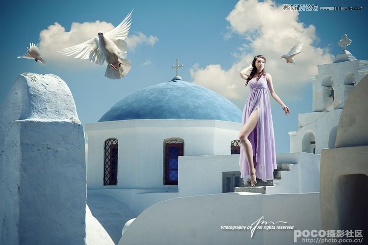 Photoshop合成希腊女神写真场景