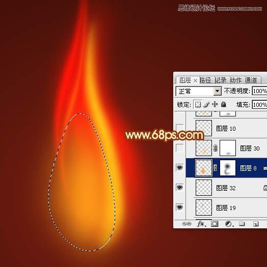 Photoshop设计燃烧的火焰效果图