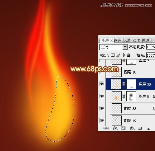 Photoshop设计燃烧的火焰效果图