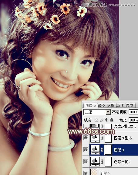 Photoshop调出新娘照片淡淡的柔肤效果